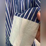 J.Crew Tiered Shirtdress In regenerative Cotton Poplin size 4 blue white Photo 2