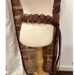 None Vintage Fringe Leather Belt Photo 1