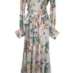 Vintage 80s Maxi Dress Womens Small White Whimsical Floral Cottagecore Fairy Photo 1