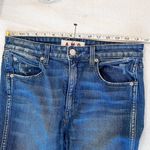 AMO Denim High Rise Twist Sweetheart Split Hem Skinny Dark Wash Jeans 30 Blue Photo 12