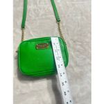 Michael Kors  Charlton Green Leather Gold Push Lock Crossbody Shoulder Bag Purse Photo 5