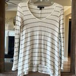 Living Doll Waffle Top Long Sleeve Flowy Roomy Womens XS Off White Gray Shirt Photo 2