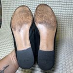 Black Leather 39 Loafers Women's Gold Chain Detail Slip On Shoes Size 8 Photo 5