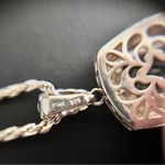 EAS Sterling Silver & 14kt Yellow Gold Cushion Cut Green Amethyst Necklace, 18” Photo 6