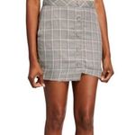 J.O.A. PLAID ASYMMETRICAL MINI SKIRT Photo 0