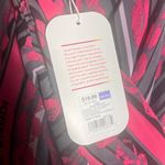 Kirna Zabete Target Scarf Gray Pink Lips Stripes Print Sheer Polyester One Size Photo 4