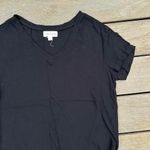 Cloth & Stone Black Rayon V-Neck T-Shirt Work Basic Tee Photo 1