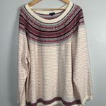 Talbots New NORDIC FAIR ISLE CREWNECK SWEATER lambs wool blend size 3X Photo 1