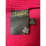 Taylor Women's Sleeveless Zip Up Ribbed Midi Dress Fuschia Hot Pink Size 2 Photo 9