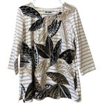 Alfred Dunner  Women Size Medium Floral Tropical Shirt Sequins Office Business Photo 0