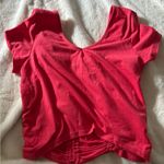 Timing Red Ruched Sleeve Photo 0