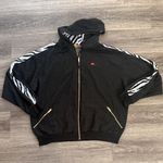 Aviator Nation  Black Hoodie with Zebra Accents Rare Full zip Jacket Sweater Photo 0