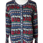 Talbots Vintage  Wool Silk Cardigan Sweater L | 90s Hong Kong Cottagecore Grandma Photo 0