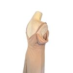 Birdy Grey  Dev V-Neck Cold Shoulder Evening Gown With Slit Crepe Taupe M READ Photo 4
