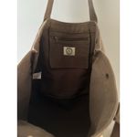 Life is Good Brown LOVE Canvas Tote Bag Pink Letters Beach Grocery Sustainable * Photo 8