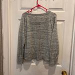 Lou & grey Long Sleeve Marled Gray Knit Sweater Top Women's Large Crew Neck Photo 5