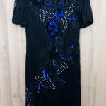 Jakelin Designs Womens Silk Beaded Dress Size M Black Gatsby Art Deco Cocktail Size M Photo 0