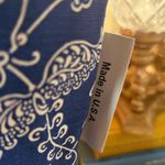 Meet Duke Blue & White Paisley Tote with Structured Design Photo 4