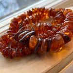 Vintage Genuine Baltic Amber Teething Necklace No Clasp Approximately 30” in Len Brown Photo 6