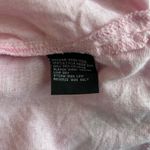 Erika  Size Large Pink‎ Short Sleeve Shirt Butterfly Button Up Linen Blend  VTG Photo 7