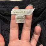 Garnet Hill  Black Silk Crinkled Skirt Elastic Waist Midi Boho broomstick Size 10 Photo 1