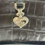 Brighton Black Leather Croc Print Bucket Purse Bag Photo 1