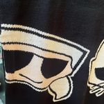 Karl Lagerfeld Black Sweater with Iconic Graphic Photo 4