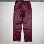 Madewell the perfect vintage straight jean women’s size 27 red vegan leather Photo 3
