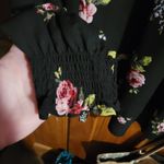 Floral flowy top on black background Pink Size XL Photo 1