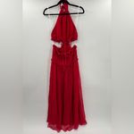 Shona joy  Marquis High Neck Cut Out Midi Dress in Roma Red Photo 7