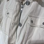 Free People Not Your Brothers Jacket sz XS Cream Full Zip Cargo Utility Military Photo 5