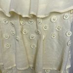 Juicy Couture Women’s  Yellow Multi Layered Floral Beaded Embellishment Sleeveless Shirt Photo 4