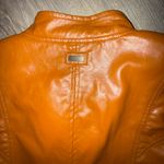 Rocawear Y2K Faux Leather Moto Jacket Bling & Studs Size large caramel color Photo 7