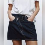 ZARA  cross waist denim mini skirt Photo 0