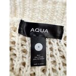 AQUA Women's Ivory Open Knit Cropped Sweater Size S Cotton Blend Photo 5