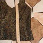 XScape Vintage by Lawrence Kurtz gold halter top size 10 made in USA small Photo 5