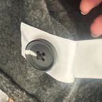 Telluride Clothing Company Womens Medium Sweater Button Mock Neck Grey Marled Gray Photo 7