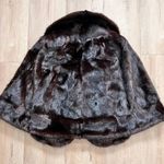 Bullock’s Vintage  Dark Brown Wrap Shrug Stole Cape Jacket Real Fur Mink? Beaver? Photo 3