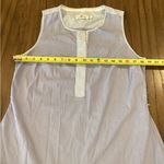 Vineyard Vines  Blue pin Stripe Shirt shift tier ruffle hem knee length dress 8 Photo 8