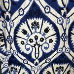 Haute Hippie Womens Blue White Mosaic Print Maxi Skirt Size M Pockets Tassel Tie Photo 5