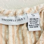 Sincerely Jules Neutral Striped Sleeveless no belt Jumpsuit size small White Photo 10
