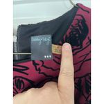 Gabby Skye  Dress Size 4 Dark Pink With Velvet Floral Pattern Whimsy Goth Photo 5