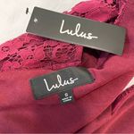 Lulus NWT  Nevaeh Burgundy Lace Cutout Sleeveless Mini‎ Dress SMALL Photo 9