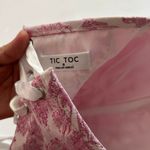 Tic Toc  Los Angeles Pink Toile Corset Top Size S Lace-Up Bustier Photo 2