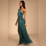 Lulus Glamorous Glitz Shiny Teal Green One Photo 2