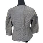 Talbots  Petites 8P Striped Collarless Jacket Navy Blue Cropped Workwear Photo 6