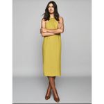 Reiss  Hilda Halterneck‎ Midi Dress Chartreuse Sz 10 Photo 1
