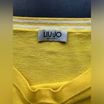 Liu Jo Knite Top With Ruffle Bottom Women's Yellow Sz S Photo 3