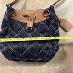 Ralph Lauren Lauren  Medium‎ Denim leather crosstitch  bag Designer soldout Photo 2