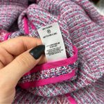 ROBBI & NIKKI Tweed Blazer Jacket Womens Small Pink Maximalist Office Fun Funky Photo 8